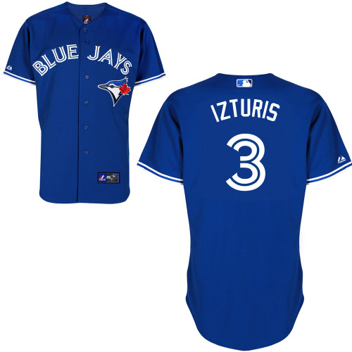 Maicer Izturis #3 mlb Jersey-Toronto Blue Jays Women's Authentic Alternate Blue Baseball Jersey